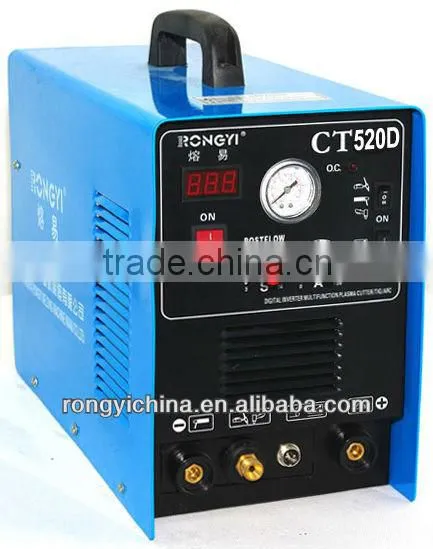 Shanghai Rongyi CT520D Portable 110v and 220v 3-in-1 Multi-function Inverter Digital DC TIG/MMA/CUT Welding Equipment