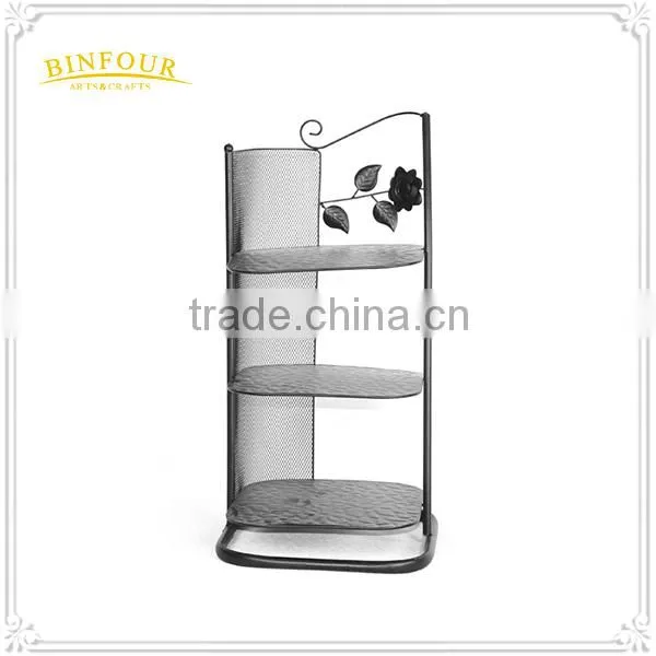 3 Layers Room Corner Metal Shoes Rack for Home Deco photo-2