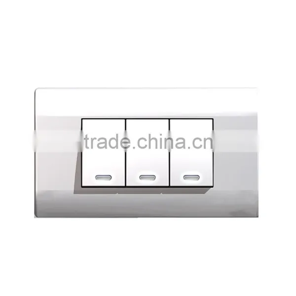 Icombo PB3116 3Gang 1Way Click Light Cover Switch Wall Plate photo-3