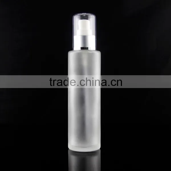 Wholesale Empty 100ml 120ml 150ml Frosted Glass Bottle for Cosmetic With Spray Pump Stock photo-2