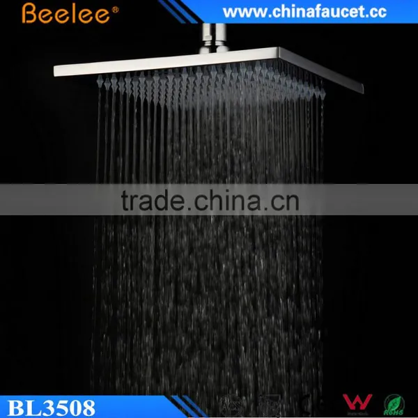 8 Inch Chrome Brass Shower Bathroom Square Waterfall Shower Head photo-3