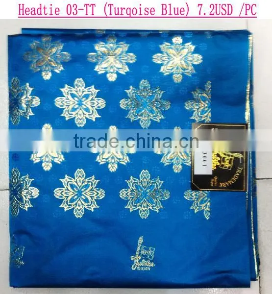 Golden African Gele Headtie/100%cotton Nigerian Sego Headtie for Gele photo-3