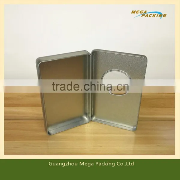 Wholesale pvc window battery cell phone tin cans/tin case for phone battery