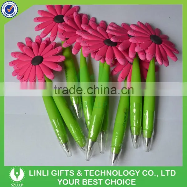 Customized Printed Promotional Silicone Flower Ball Pen, Flower Pen, Flower Ballpoint photo-5