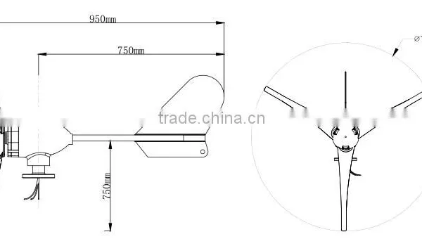 300w Horizontal Wind Generator for Sale photo-2