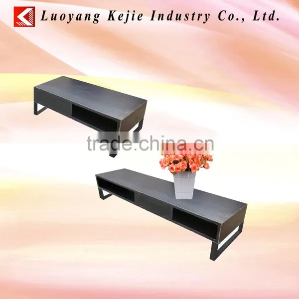 Hot Sale Modern Stainless Steel Leg 5-layer Black Tempered Glass TV Stand Cabinet Table photo-2