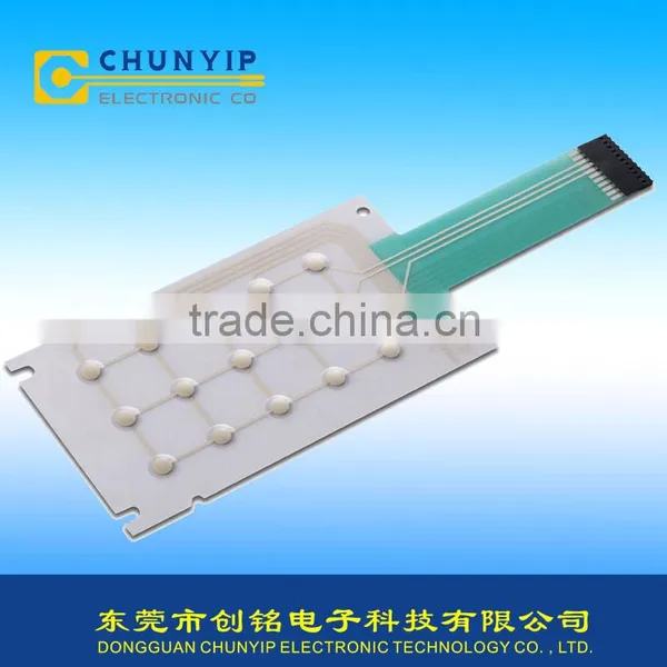 Poly Dome Embossed Push Button Membrane Switch Circuit