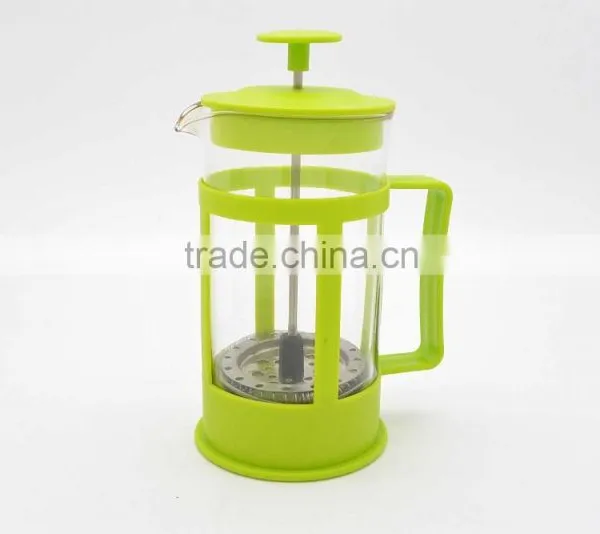 350ml COLOR BOROSILICATE GLASS COFFEE PRESS/COFFEE PLUNGER