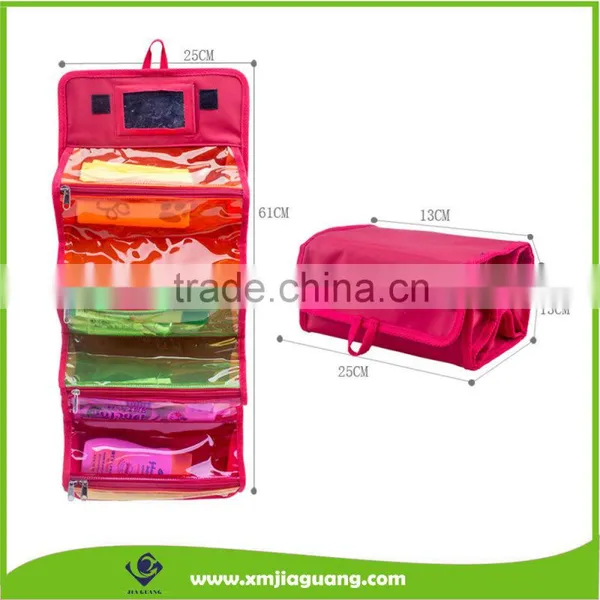 New Design Big Capacity Folding Fashion Cosmetic Bag Set Travel Hanging Toiletry Bag