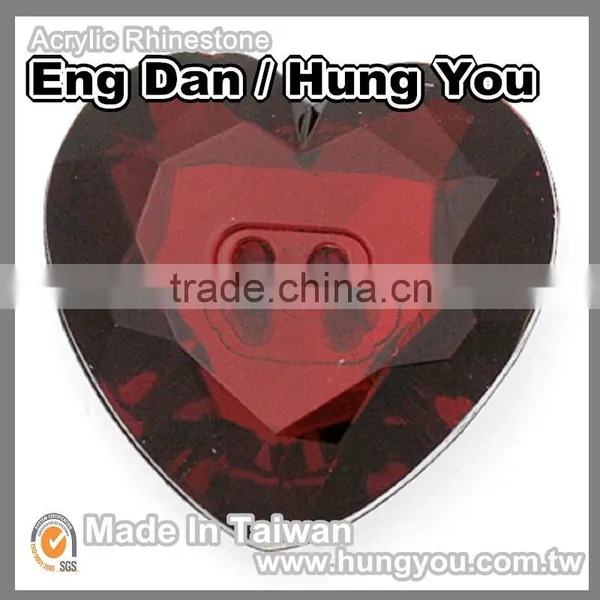 Heart Shape Rhinestone Buttons For Clothes photo-2