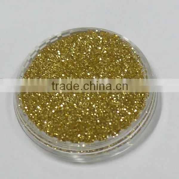 .008".Light Gold Color Solvent Resistance UV Resistance Glitter Powder