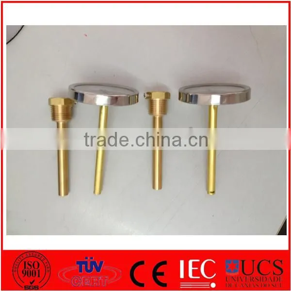 copper bimetal water thermometer with thermowell