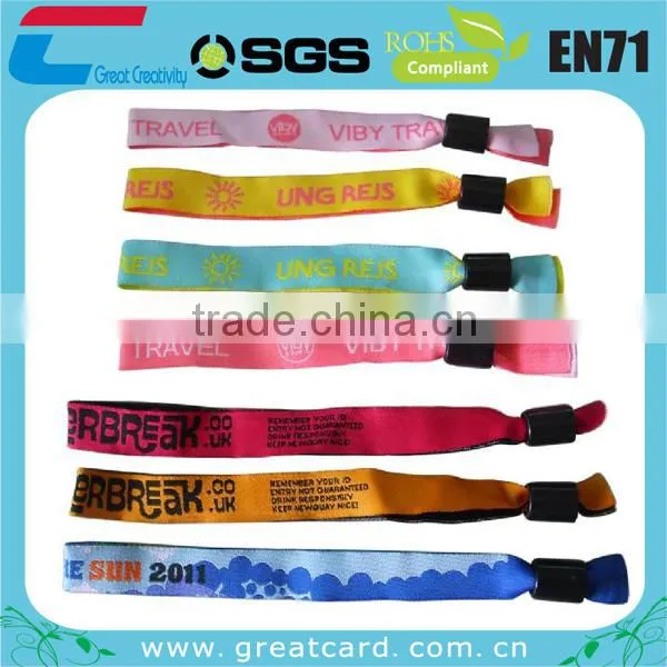 Custom Sports RFID Weave Wristbands as Tickets for Decoration
