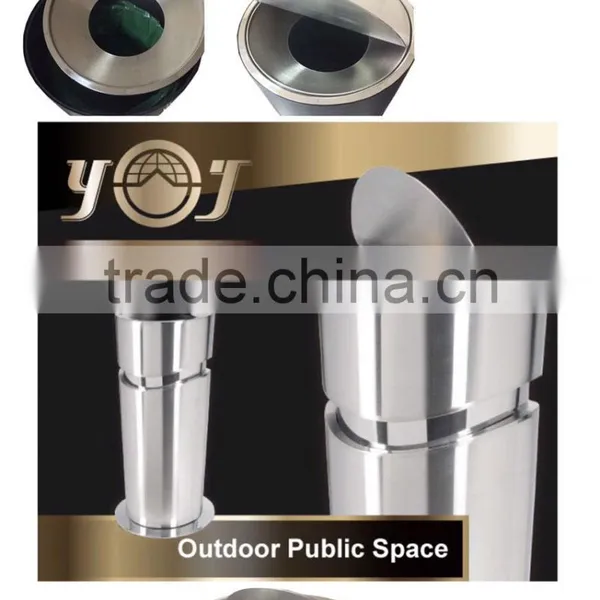 New Design Stainless Steel Recycling Outdoor Trash Bottle Bin photo-2