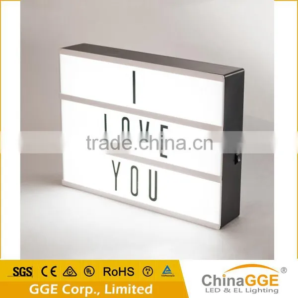 A4 Letters and Symbols Custom ABS Material Free Combination Cinematic Style Led Light Box Cinema photo-2