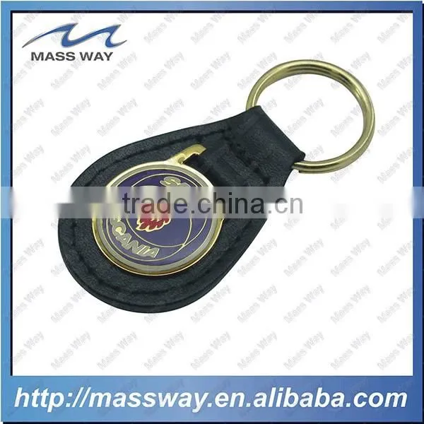 Fancy PU Metal Embossed Leather Keychain photo-5