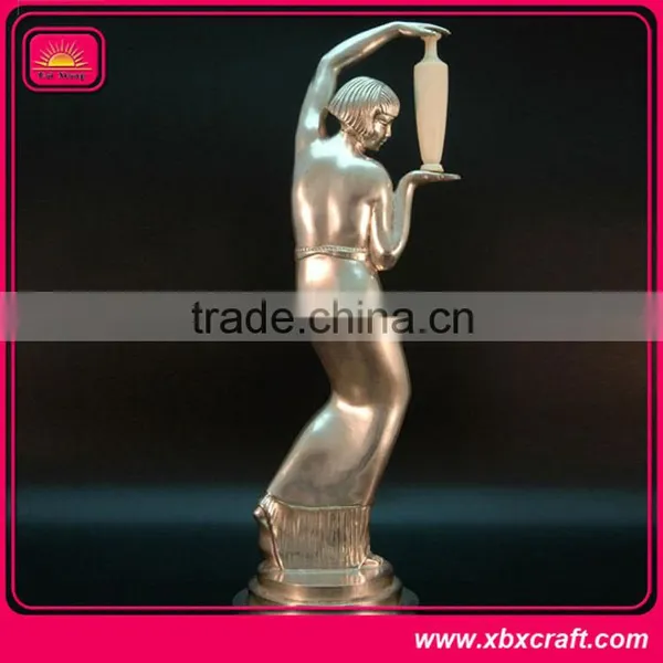 Home Decor Metal Ballerina Figurine With Bronze Dance Angel photo-2