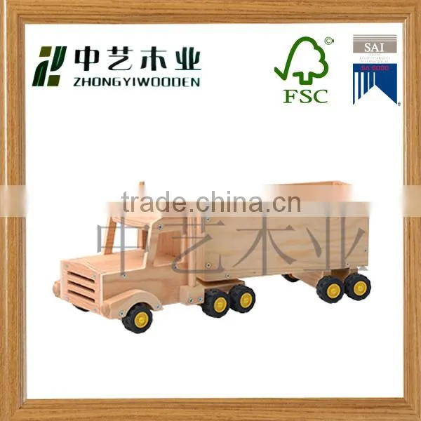 Wholesales in China Cheap OEM Eco-friendly Handmade DIY Wooden Truck Toys for Kids photo-4
