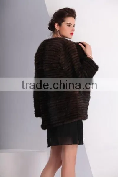 2015 Wholesale Shotr Whole Mink Women's Fur Coat on Sale photo-6