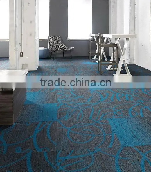 Good Grey Color Fastness Rubber Bottom Nylon Office Carpet Tiles photo-5