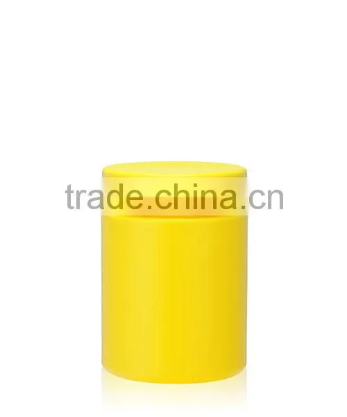 250ml Yellow UV Glossy HDPE Plastic Jars for Packaging