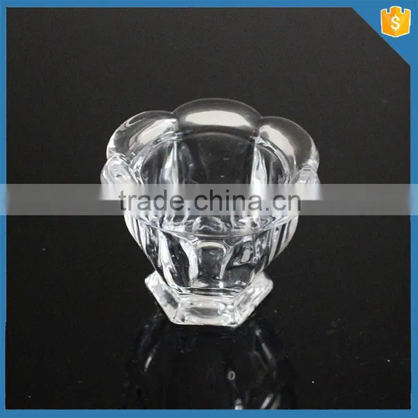 LXHY-G030 Crystal Flower Shape Tulip Glass Ice Cream Cup photo-2