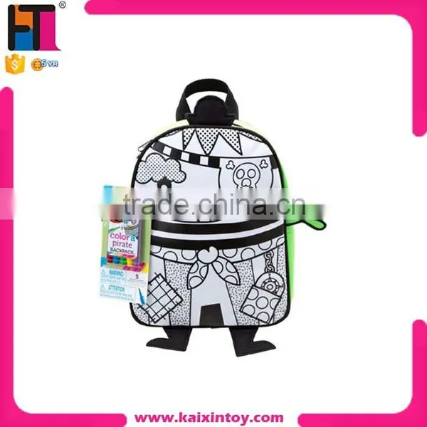 10220810 5 Brightly Colour Washable Pens Colour a Backpack 4 Years Old Educational Toys photo-2