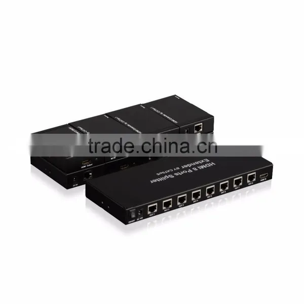 HDMI Splitter 1 in 8 Out Hdmi Splitter 1x8 by Cat5e/ Cat 6 Cable UTP Support 3D Max up to 50m Support 1080p for Hot Video Player photo-5