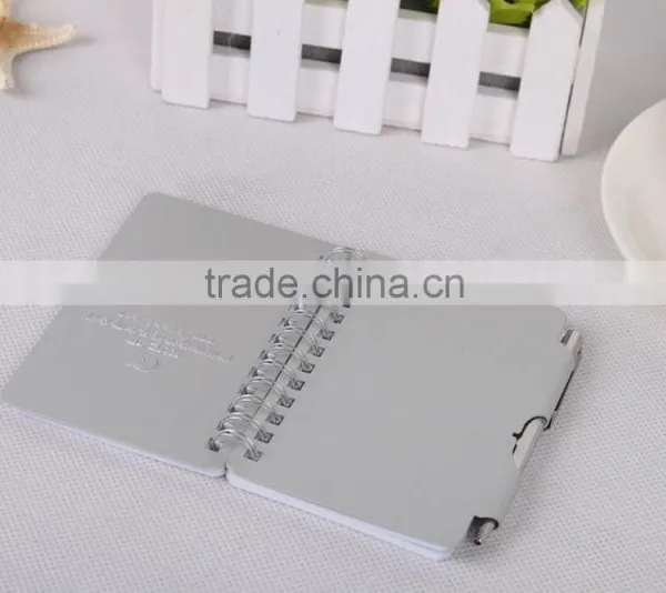 Custom Pocket Aluminum Notepad High Quality Spiral Bound Note Book Printing photo-5