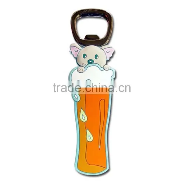 OEM Lovely Rabbit Shaped PVC Bottle Opener Keyring photo-2