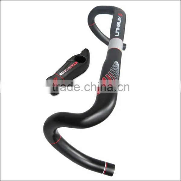 2016 Xinshun Mountain Bikes Carbon Handlebar Mtb Road Bike Accessories Bicycle Parts Grips With Stem BH2212 photo-4