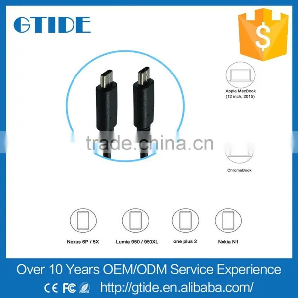 OEM/ODM High Speed 1m Reversible Charging USB 3.1 Type C Male to USB 3.1 Type-c Male 10Gbps Connector Data Cable For ChromeBook photo-4