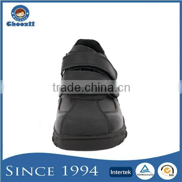 Guangzhou Customized Boys Microfiber Leather No Brand Name Sport School Shoes Without Lace photo-3