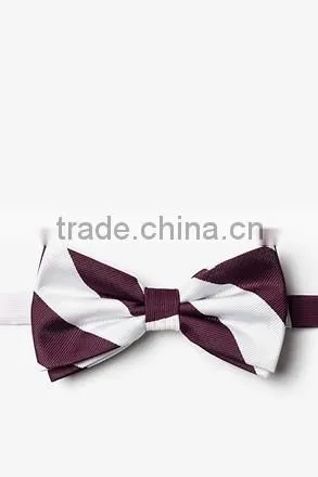2016 Custom Design Pre-tie Jacquard Polyester Striped Bow Ties for Boys photo-5