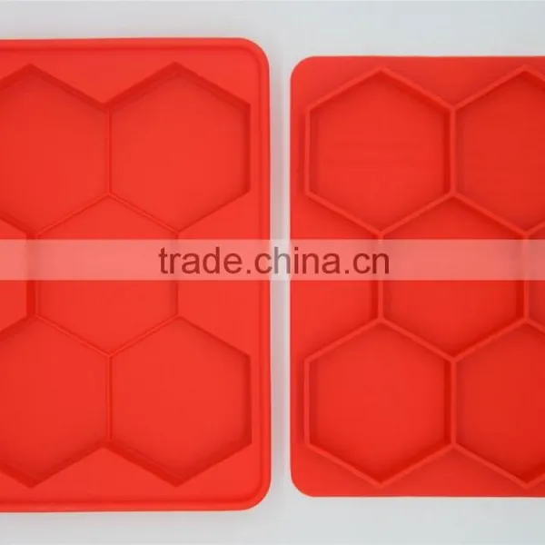 2016 Amazon Hot Wholesale BPA Free FDA Food Grade 5 Cavity Large Meat Pie Trays Silicone Hamburger Presser photo-2