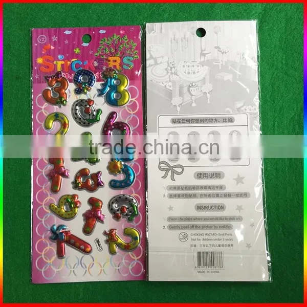 Fruit Number Design 3D Blister Stickers photo-3