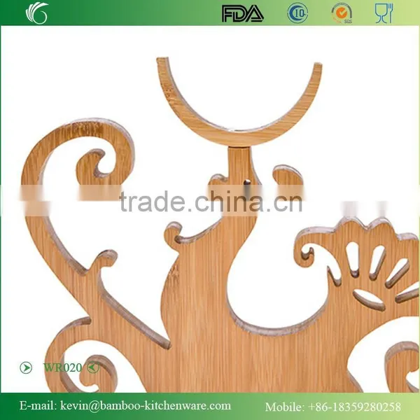 WR020/Folding Bamboo Wine Rack Woodwine Bottle Display Rack OEM Novelty Wine Rack Manufacturer photo-2