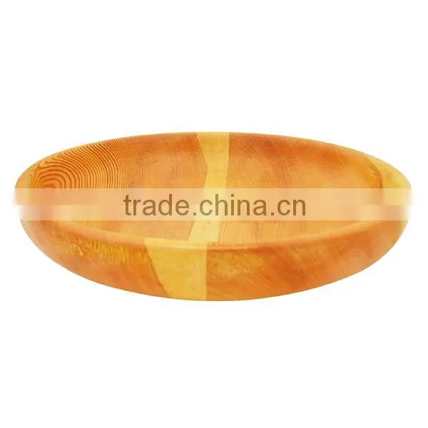 Hot Sale High Quality Bright Eco-friendly Lacquer Food Grade Pine Wooden Bowl photo-2