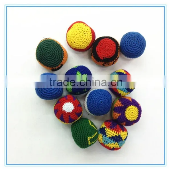 Heat Transferring Woven Knitted Hacky Sack Crochet Balls
