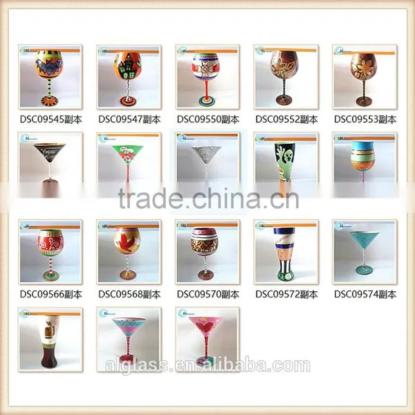 Hand Painted Wine Glass Designs