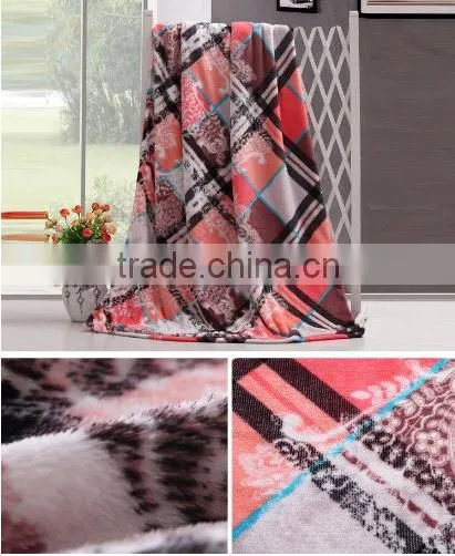 Plaid Print Ultra Soft Handfeeling Tartan Coral Fleece Bedding Set photo-2
