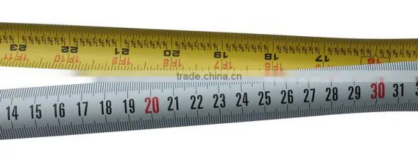 Shining Chrome Ring Around the Sticker Lable Steel Tape Measure photo-2