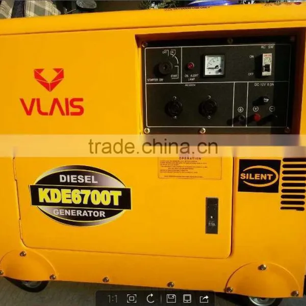 Vlais KDE6700T 5kw Super Silent Diesel Generator,6.5 Kva Slient Diesel Generaotr for Sale photo-5