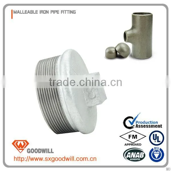Quality Controlling Strictly Male Connection NPT Standard Cast Iron Pipe Fittings Round Plug photo-6