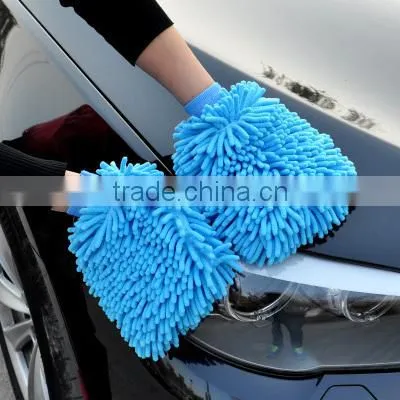 Greenwell 1 Polyester One Side Chenille Microfiber Car Cleaning Glove Car Mirror Gloves Car Wash Glove photo-4