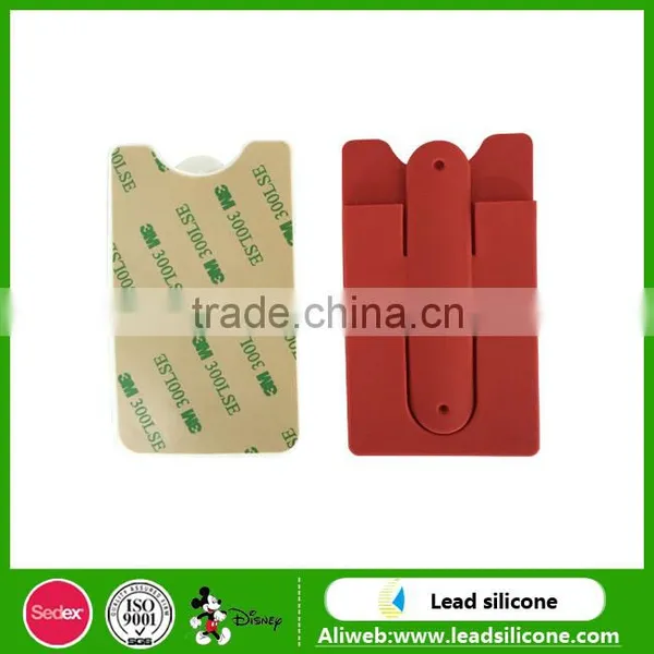 Cheap 3M Sticker Silicone Smart Wallet,iwallet for Mobile Phone Silicone Card Holder photo-3