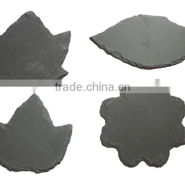 All Shaped Good Selling 100% Natural Black Slate Coaster photo-5