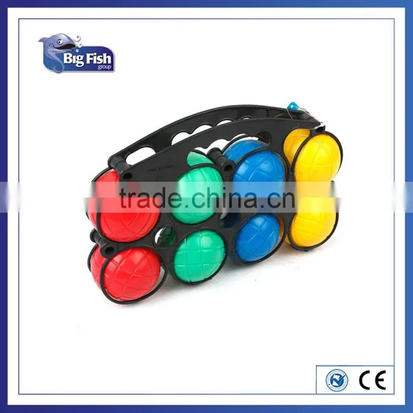 8 Plastic Petanque French Boules Jack Carry Case Outdoor Game Set New