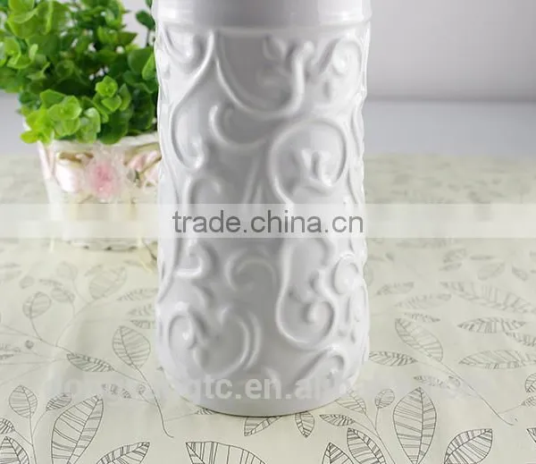 Modern Pure White Sculpture Ceramic Vase, Custom Design Accepted photo-5