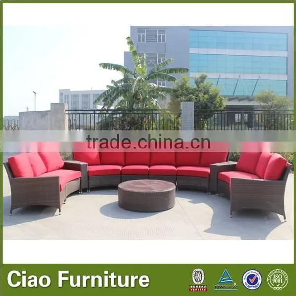 Outdoor Furniture Fabric Outdoor Half Round Sofa Set photo-6